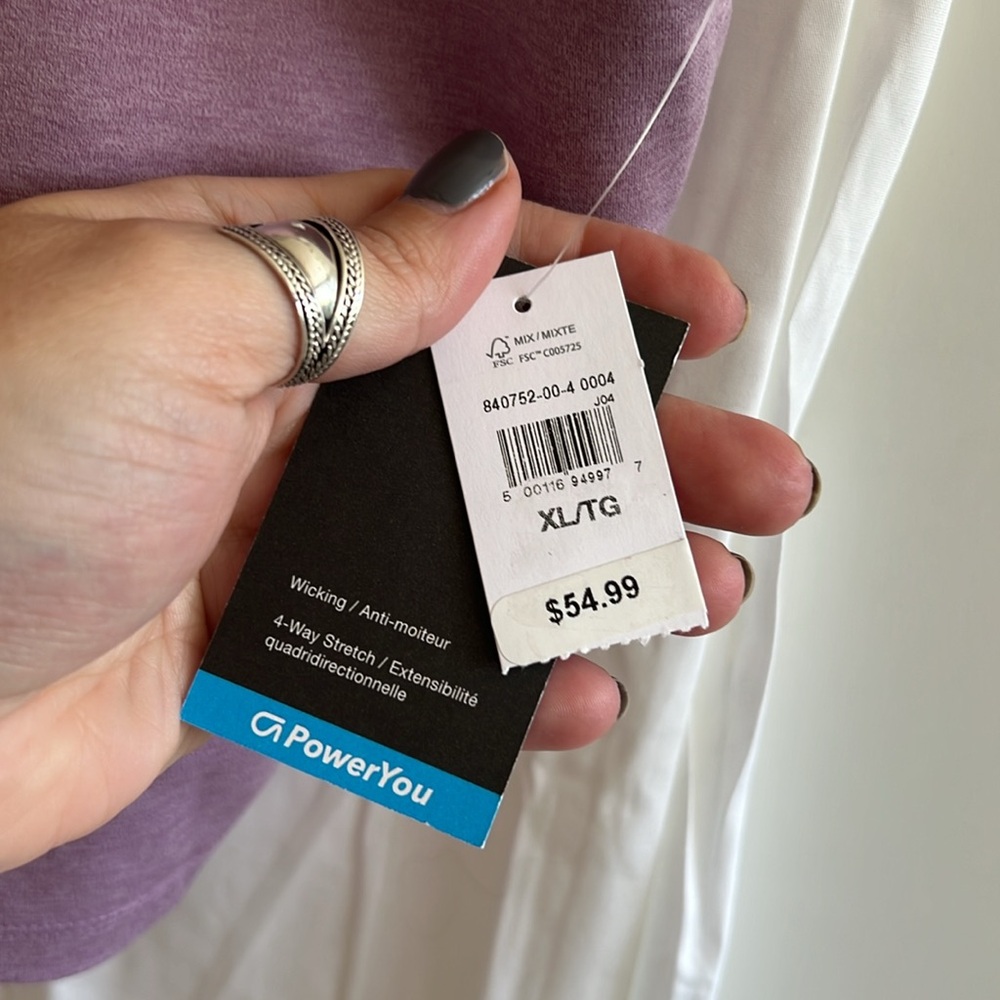 NWT Gap Fit Studio Bra, Lavender Size XL - Picture 7 of 11